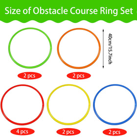 Libima obstacle course ring set green ring for outdoor fitness and carnival games.