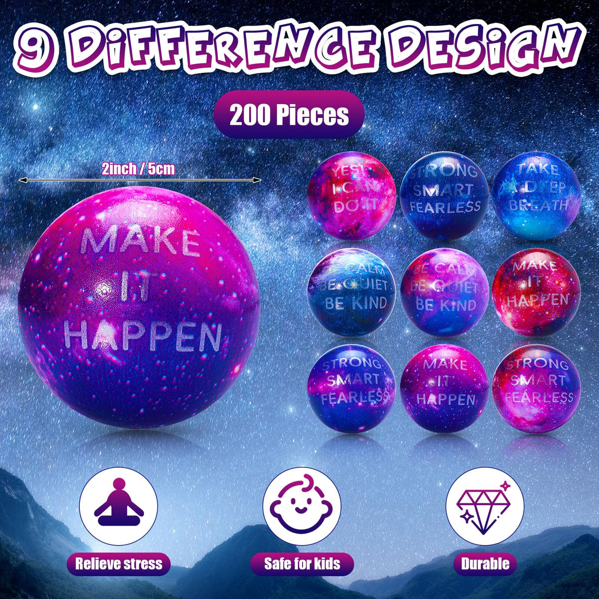 Libima outer-space foam ball ideal for kid and adult relaxation.