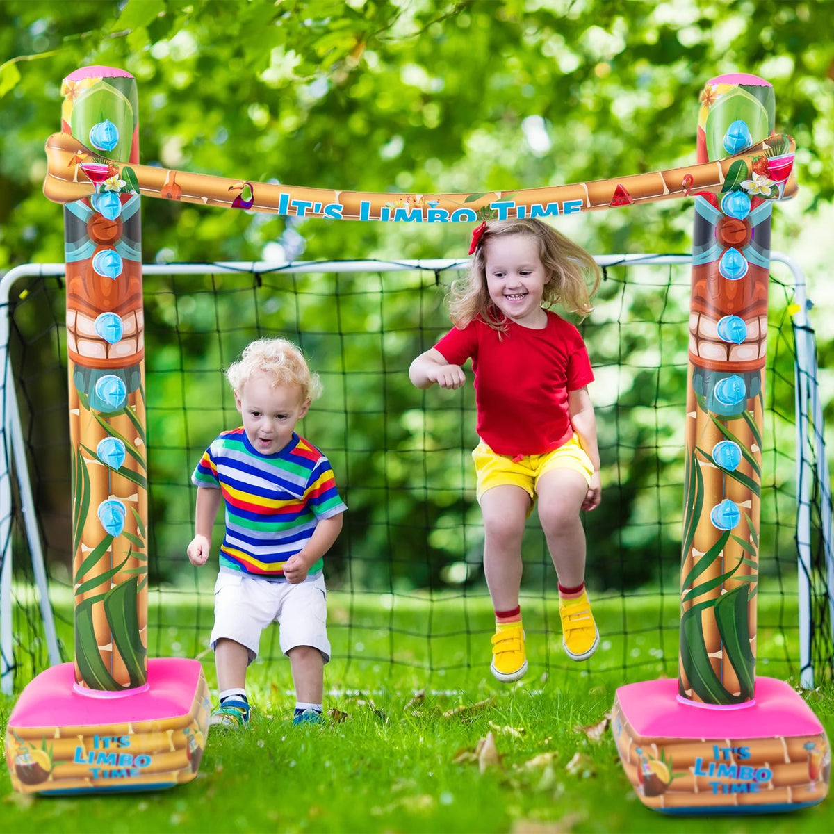 Libima poolside limbo game suitable for adults and kids.