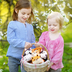 Libima cute dog plush ornaments, durable and decorative for bags or gift baskets.