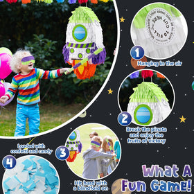 Libima rocket pinata confetti pack adds festive color and surprise.