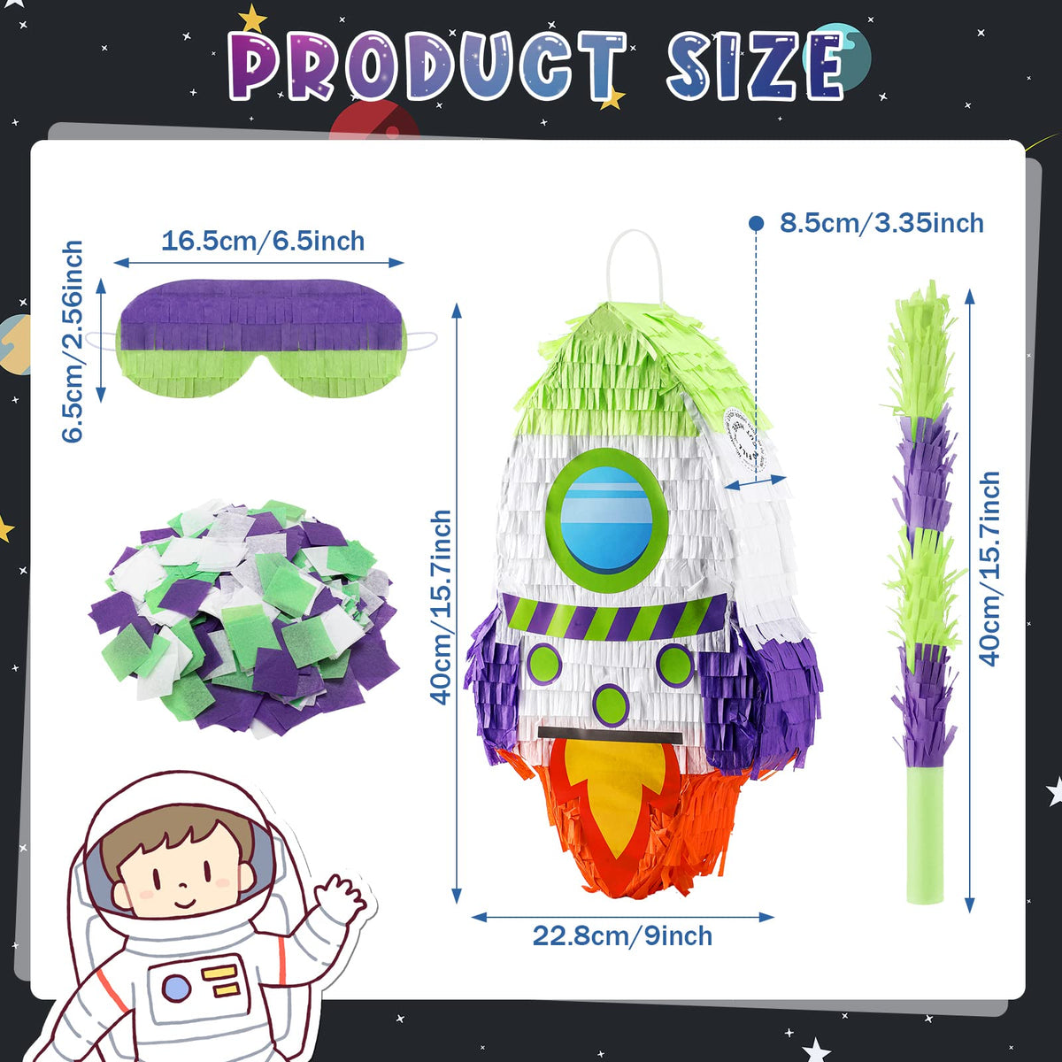 Libima rocket pinata eye mask enhances safe, immersive party game experience.