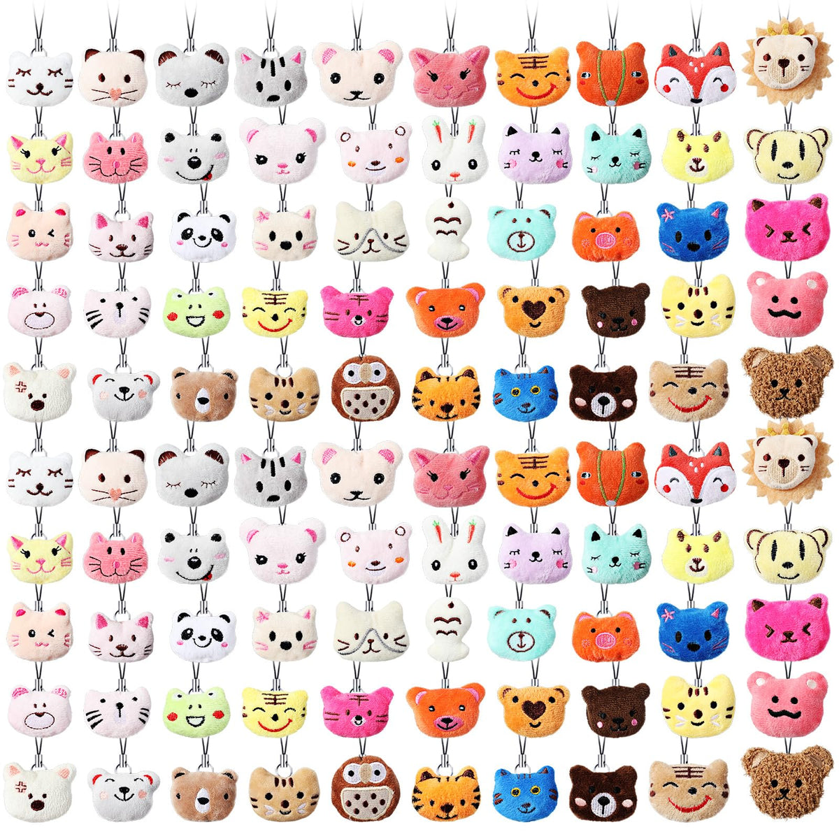 Libima sea animal plush keychain set, 150 pieces, ideal for bags and prizes.