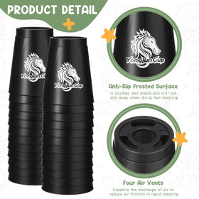 Libima anti-slip surface stack cups improve grip during sweaty sessions.