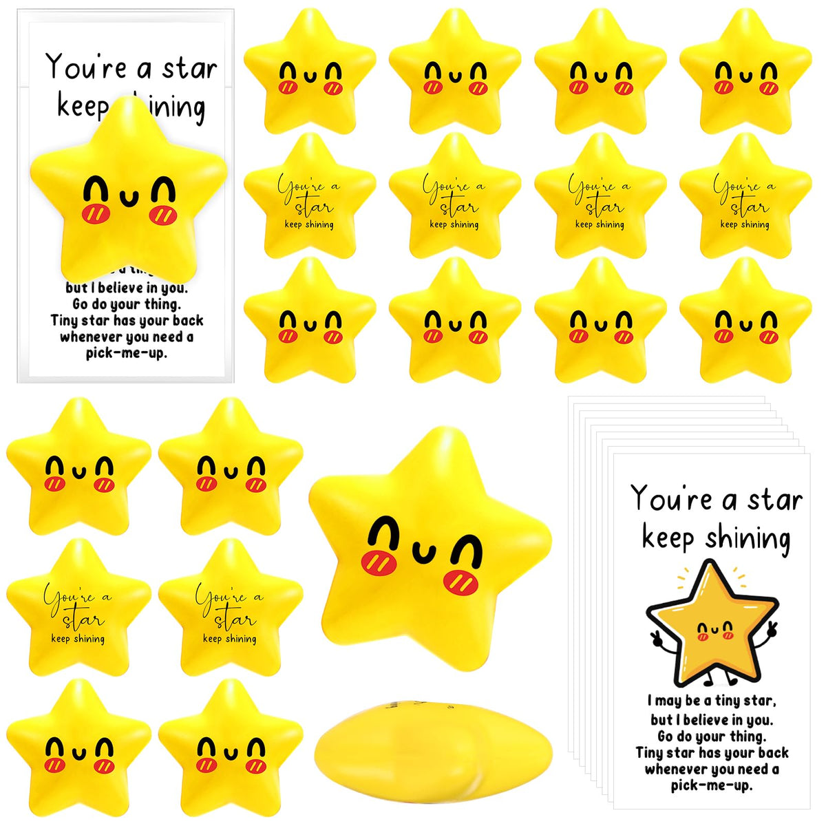 Libima Star Stress Ball yellow, compact for quick stress relief