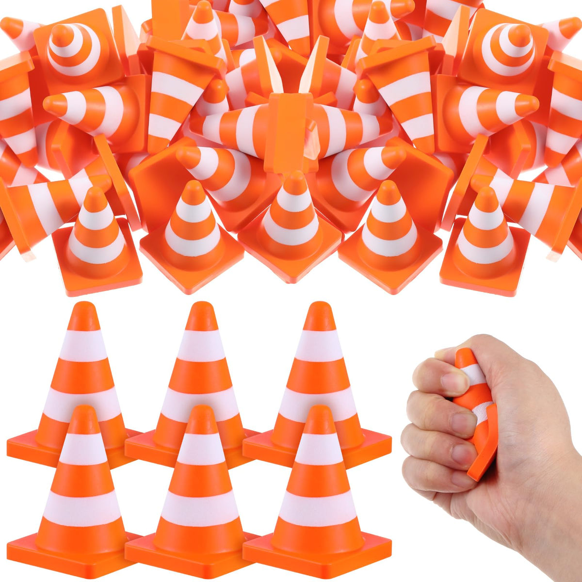 Libima traffic cone stress ball 24-pack for quick office stress relief.