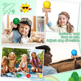 Libima kendama colors set in red, yellow, blue, green for group play.