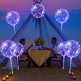 Libima glow balloons illuminate outdoor spaces for yard gatherings.