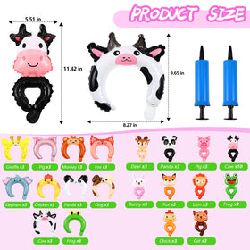 Libima inflatable wrist balloon with animal designs for group fun