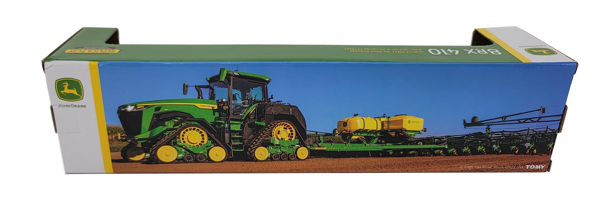 Licensed John Deere packaging authenticates the toy.
