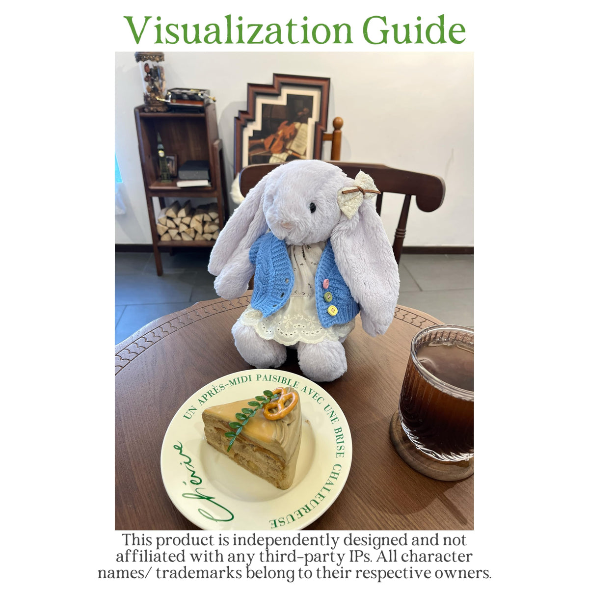 LICHADUOLE soft-knit bear sweater for 30 cm plush companions, warm and gentle.