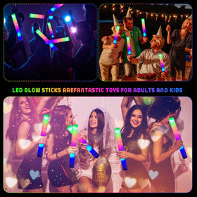 LifBetter bendable foam glow sticks serve as party props and games.