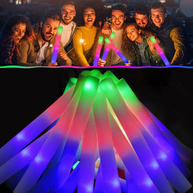 LifBetter 70-piece foam glow sticks pack glows brilliantly for parties and events.