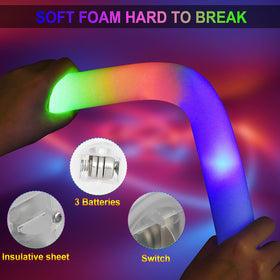 LifBetter LED foam wand with three modes provides vivid party lighting.