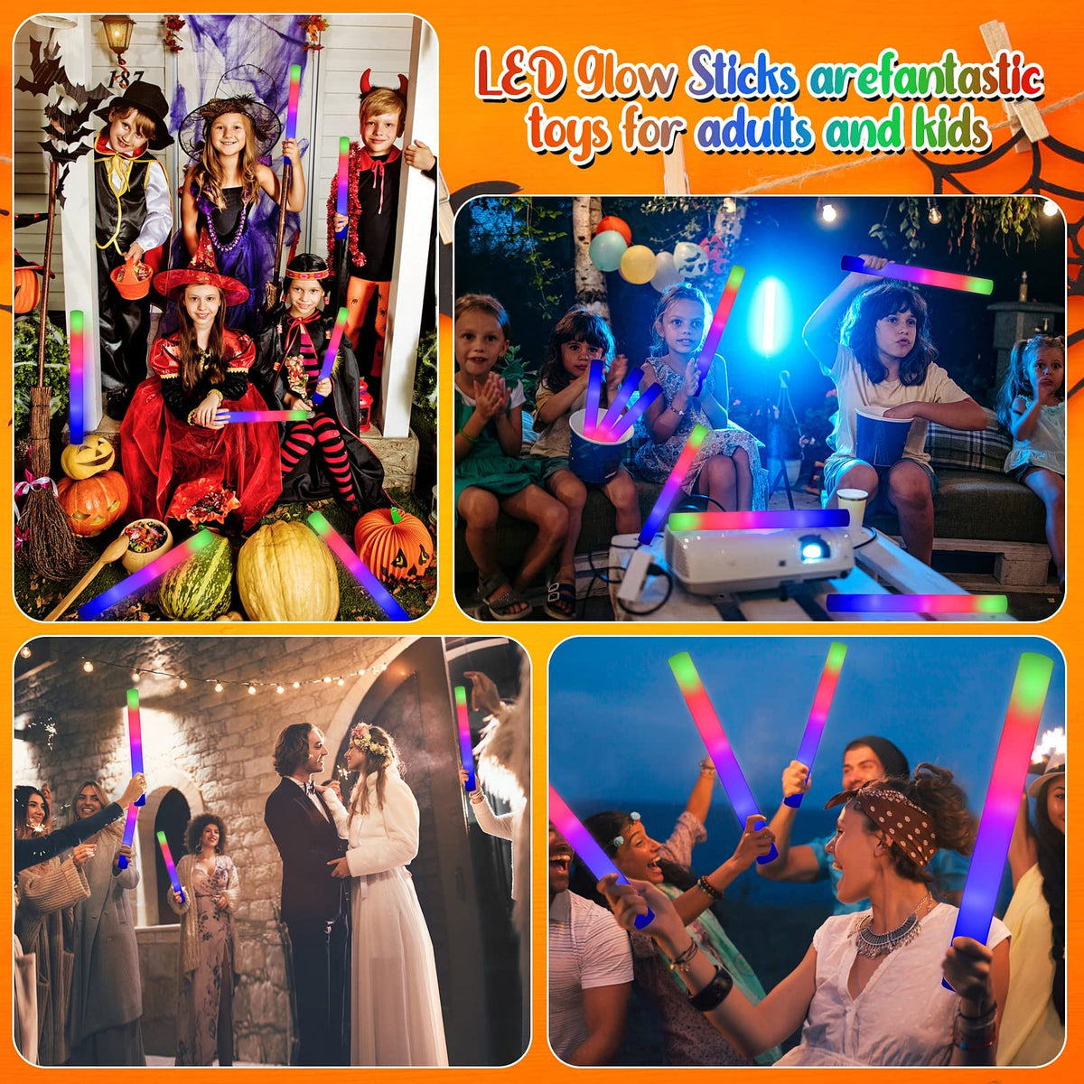 LifBetter party glow sticks ideal for concerts and festivals