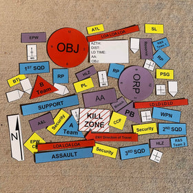 Lifefficient Terrain Model Kit waterproof symbol cards for clear planning.