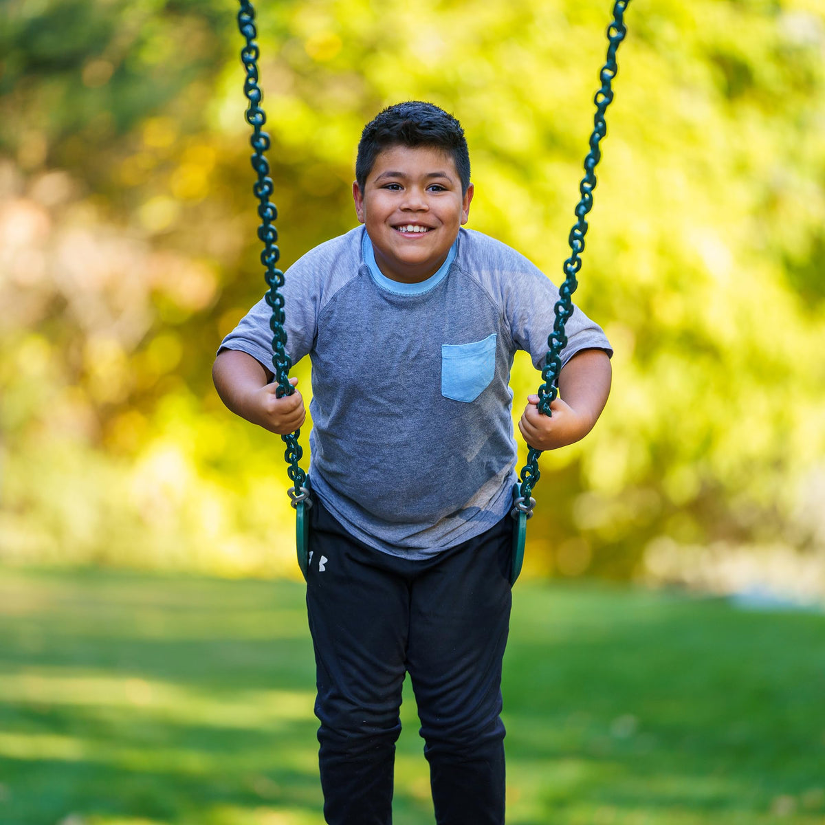 Lifetime swing set meets safety standards for family outdoor play