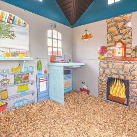 Lifetime Playhouse interior sink showcases role-play kitchen and clean, organized imagination.