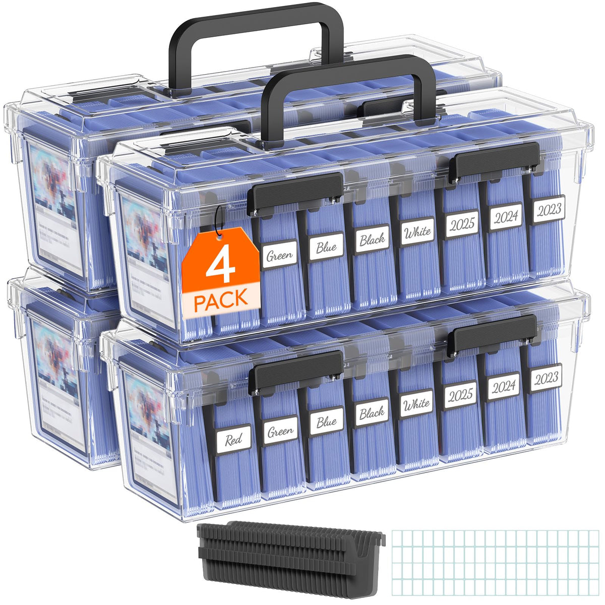 Lifewit trading card storage box showing top-loader compatibility for easy access.