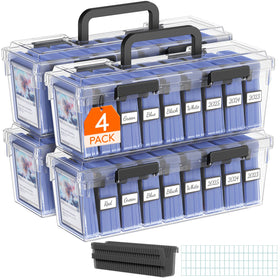 Lifewit trading card storage box showing top-loader compatibility for easy access.