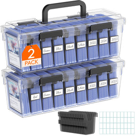 Lifewit trading card storage with secure latch keeps cards safe during transport