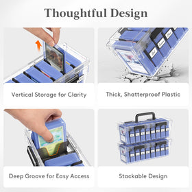 Lifewit dimensions help organize a growing card collection efficiently.