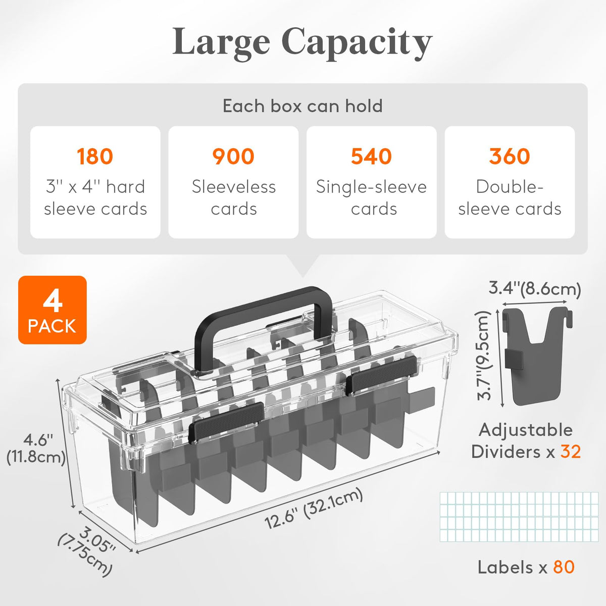 Lifewit reinforced latches and ergonomic handle for secure transport of cards.
