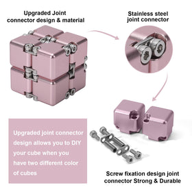 Lifidea Infinity Cube Pink folding action reveals endless shapes for creativity.
