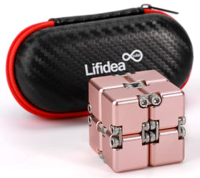 Lifidea Infinity Cube Pink side view for tactile focus and calm.