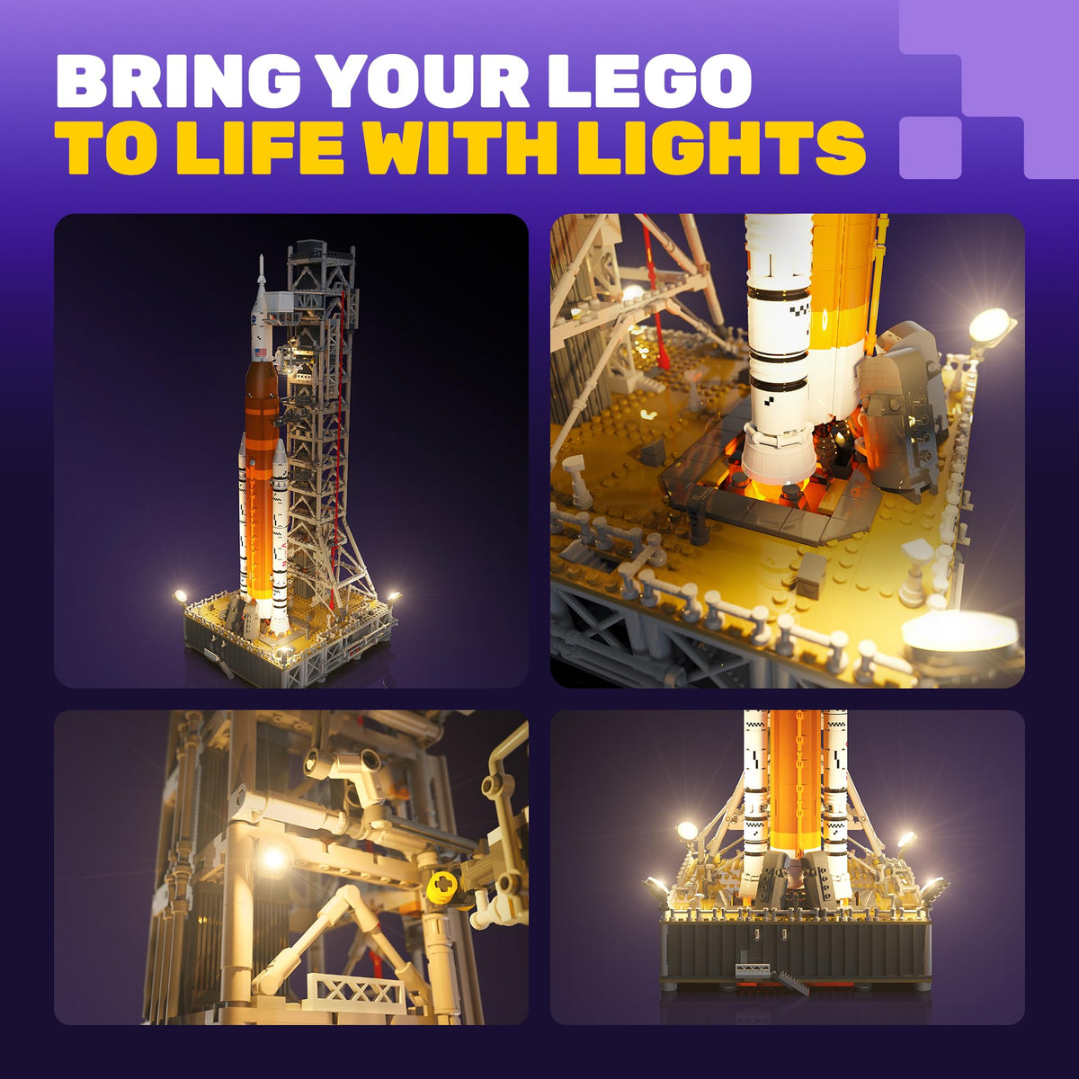 Light My Bricks Artemis solar lights provide reliable base illumination for day or night.