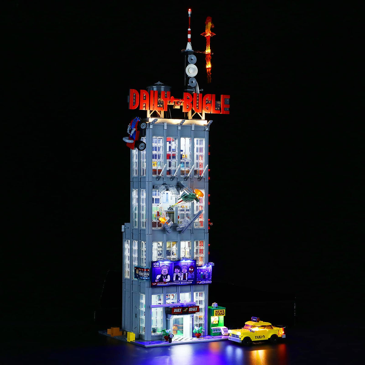 LIGHTAILING Daily Bugle light set kit contents arranged for easy setup
