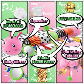 LightDESIRE caterpillar body with mirror and sounds boosts visual curiosity and motor skills
