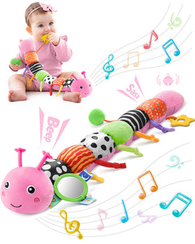 LightDESIRE caterpillar head with music for soothing tummy time and focused play