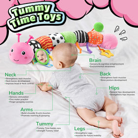 LightDESIRE caterpillar pull-string engages baby with interactive play