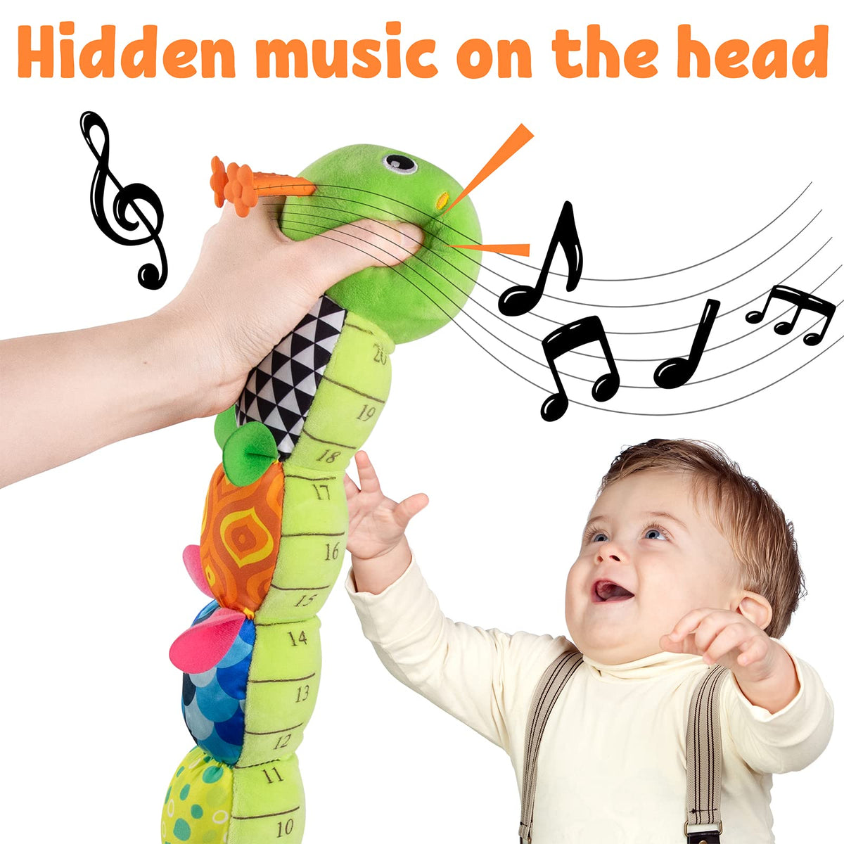 LightDESIRE caterpillar crinkle texture close-up encourages tactile exploration during play.