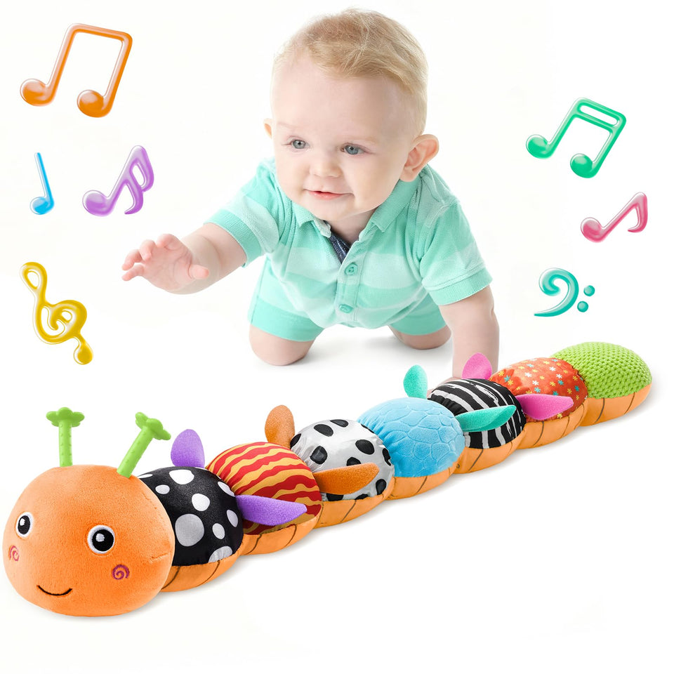 LightDESIRE baby toys: musical caterpillar head provides calming melodies during tummy time