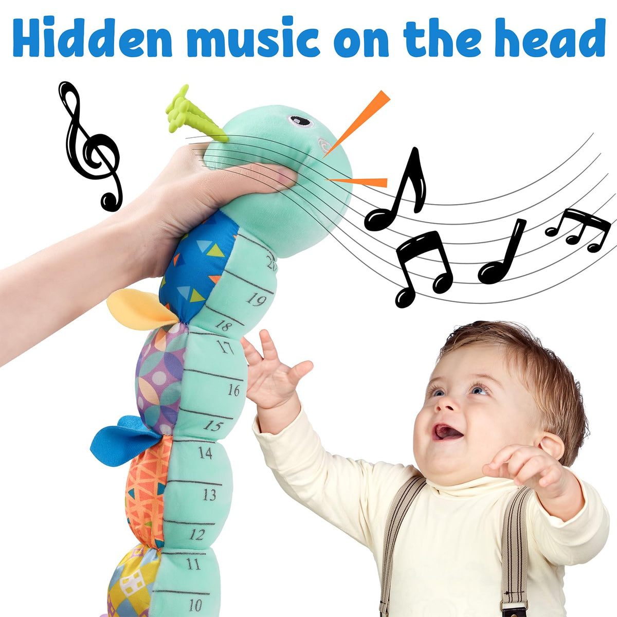 LIGHTDESIRE caterpillar textures crinkle and rattle for sensory exploration