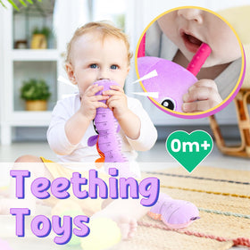 LIGHTDESIRE caterpillar antennae teether supports calming teething moments.