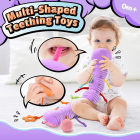 LIGHTDESIRE Caterpillar crinkle and bell toy sparks sensory curiosity on the go
