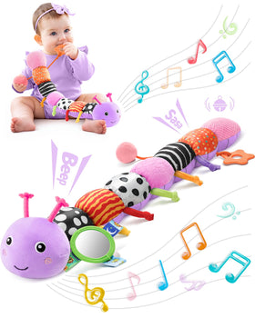 LIGHTDESIRE Caterpillar head with music promotes calming play during tummy time
