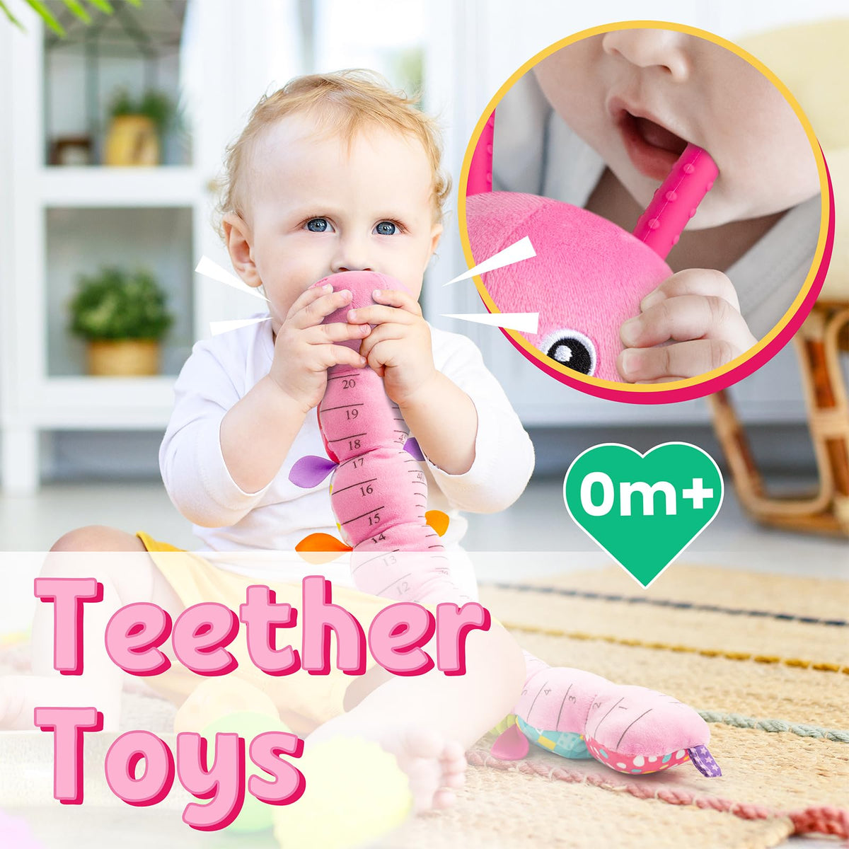 LIGHTDESIRE soft plush caterpillar offers safe, cuddly comfort