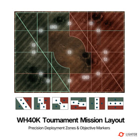 Lighter Creative 44x60 deployment zone grid mat supports accurate placement.