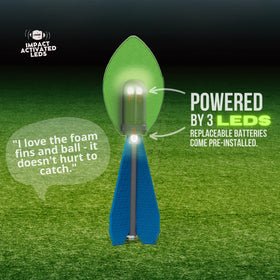 LIGHTRO auto-illuminate LEDs boost visibility during toss and catch