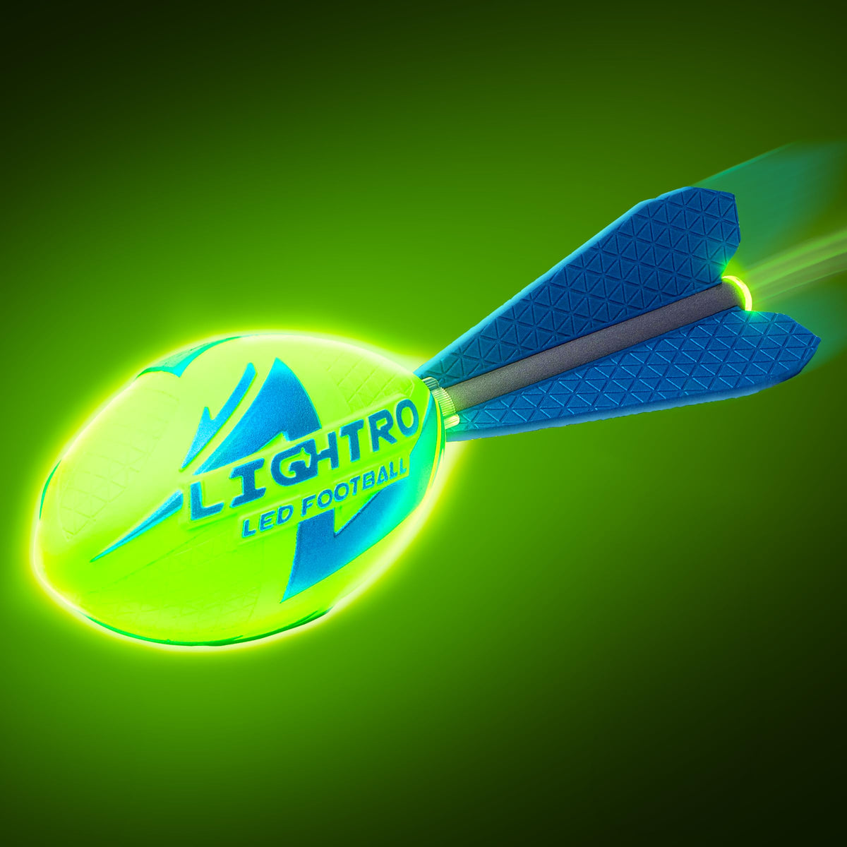 LIGHTRO foam glow football front view for bright outdoor play