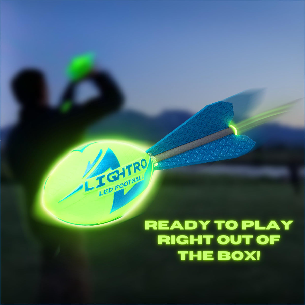 LIGHTRO glow football in action during night play