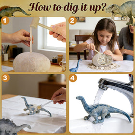 LIHBCAIYI Dino Dig Mat catches mess and protects floors during excavation.