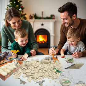LIHBCAIYI Dino Eggs Dig Kit parent-child-time-friendly-activity encourages bonding and learning.