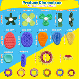 LIHBCAIYI spinner rings colorful display promotes quiet fidgeting and calm concentration.