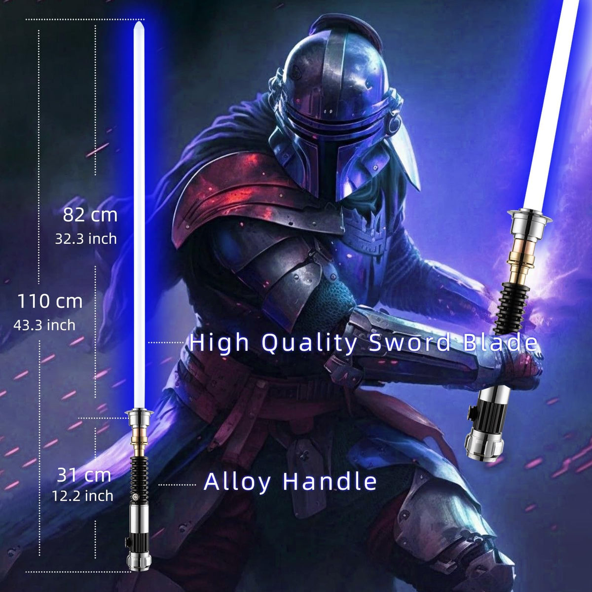 LIHTJOYFUN Lightsaber metal hilt built for heavy dueling and control