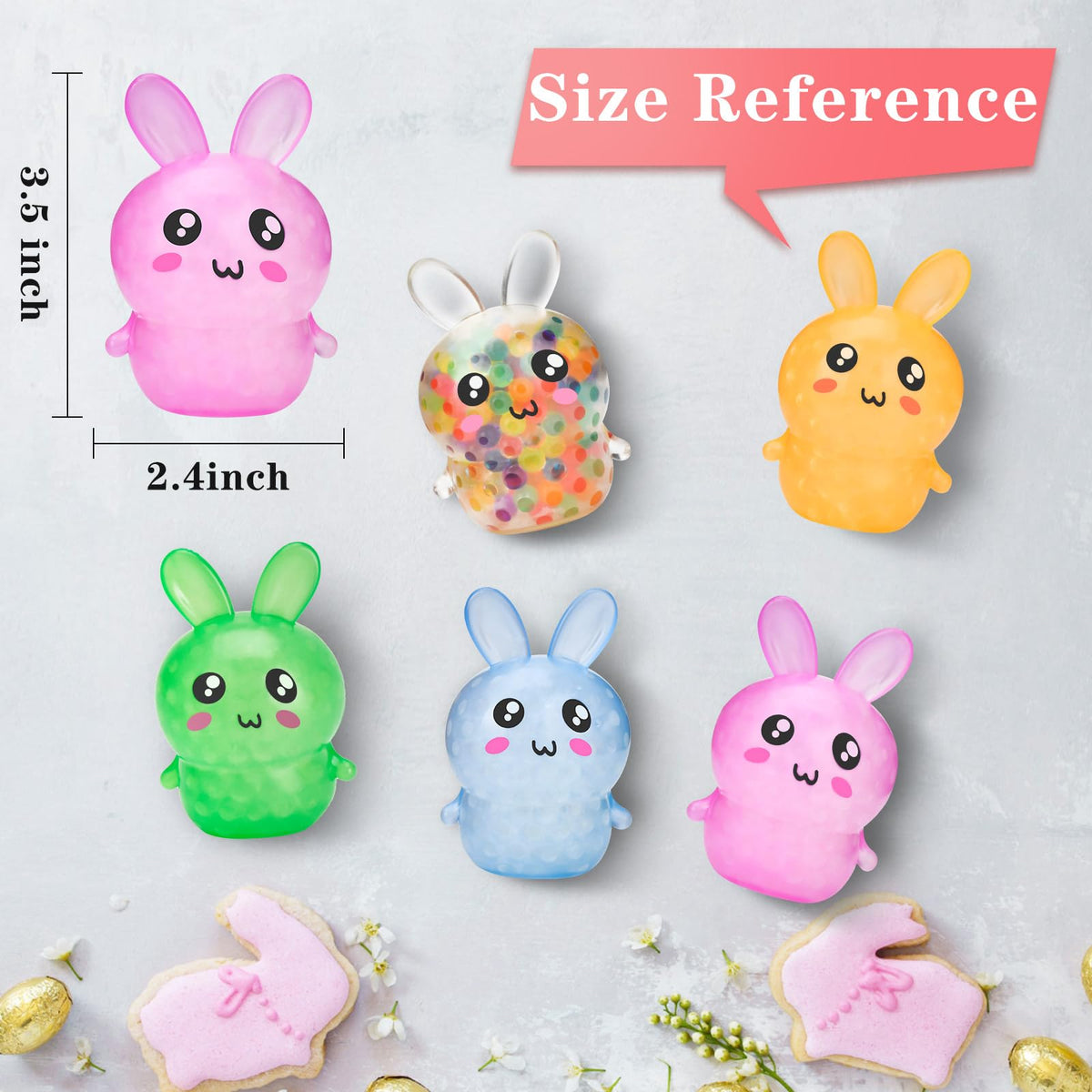 Likeny Easter bunny stress ball clear reveals playful design for mood boosters